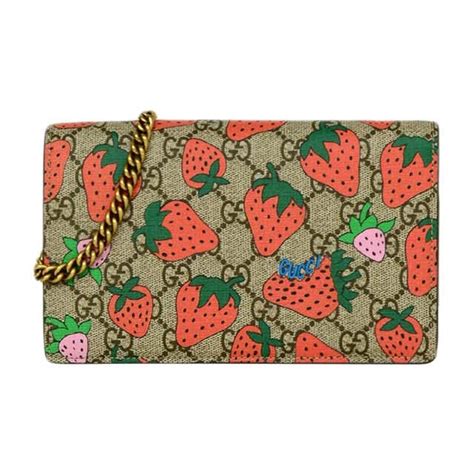 gucci strawberry crossbody|Gucci clutch bag.